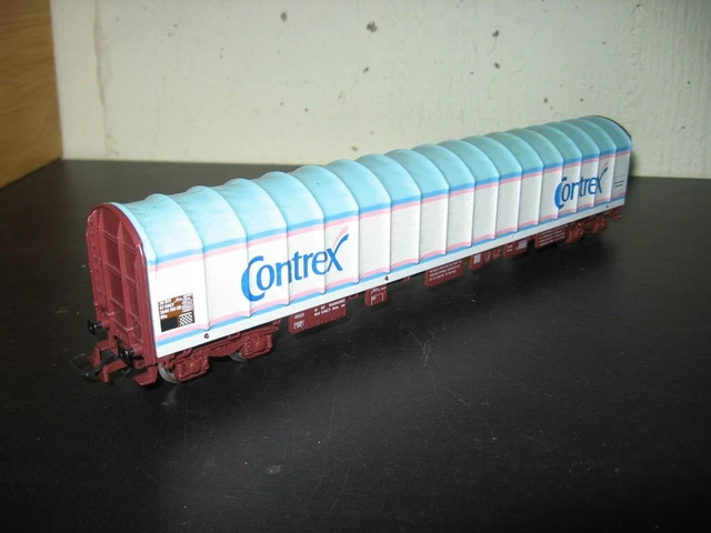 Wagon Bâché Long Jouef Contrex N°1bis - Modélisme Ferroviaire HO - Pièce Rare