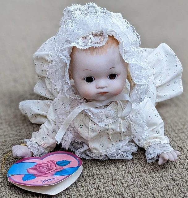 1987 Baby Jessica 10" Doll w/Tag, by ALBERT E. PRICE Bisque Porcelain, Cloth HTF