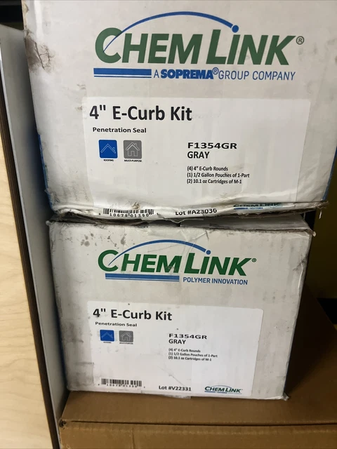 Box Of CHEMLINK Round 4” E-CURB Kit Penetration seal Solar Roofing Photovoltaic