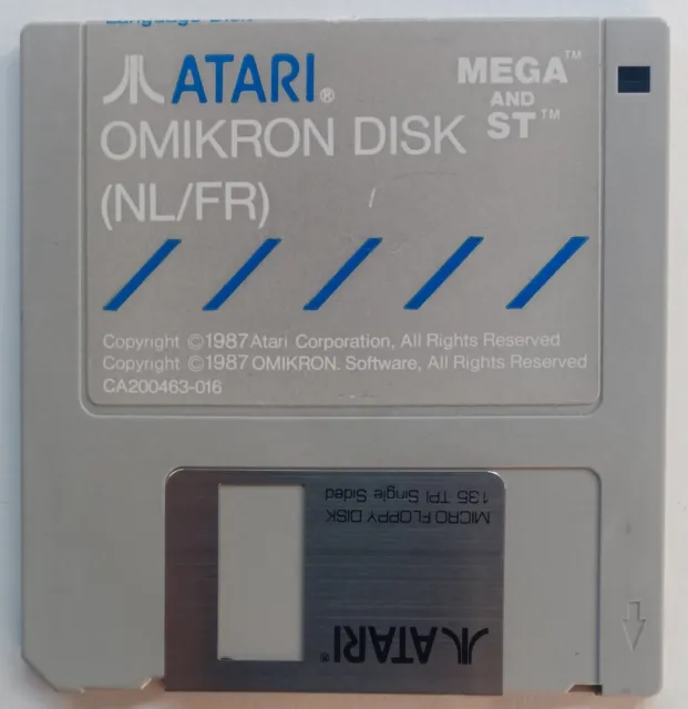 Disquette 3.5 Atari Mega / ST Omikron Disk NL/FR 1987