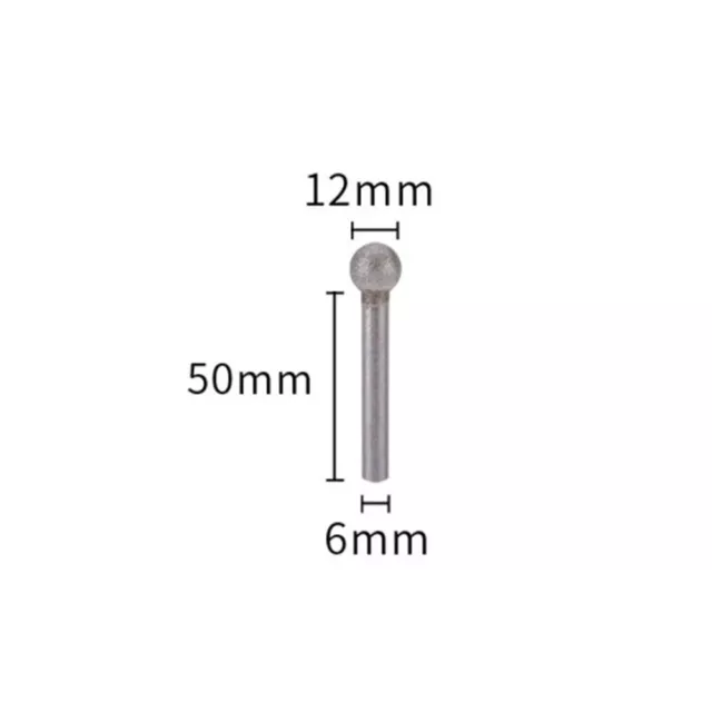 Useful Grinding Needle Head Spherical 6mm Shank Silver 1 Pcs Accessories 2