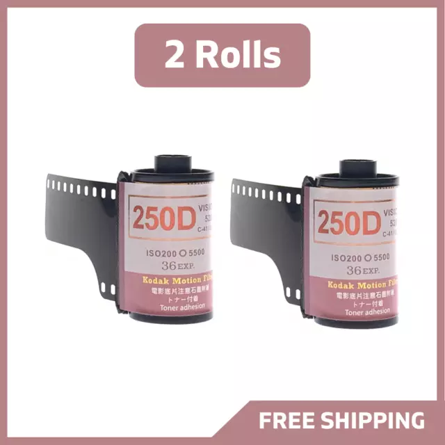 2 Rolls x Kodak VISION3 250D 5207 35mm 36exp Motion Picture Film