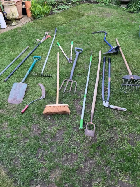 garden tools job lot used