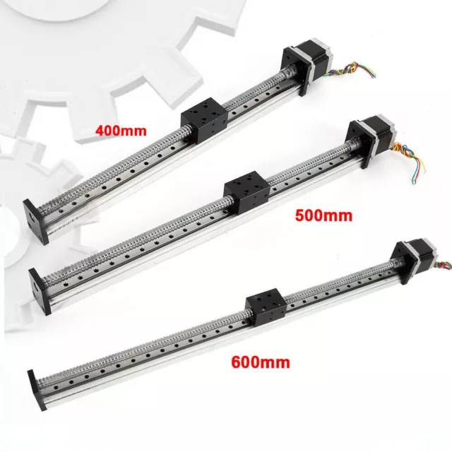 400mm- 600mm CNC Linear Rail Guide Sliding Linear Actuator Nema 23 Stepper Motor