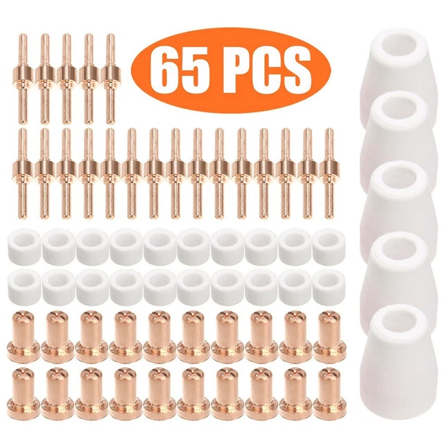 65pcs PT31 CUT30-50 Plasma Cutter Consumables Welding Accessories Kit Set