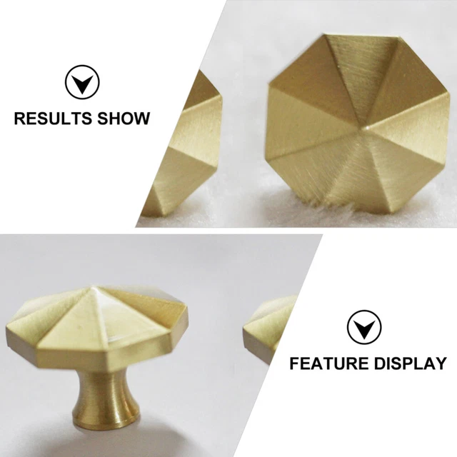 4 Pcs/ Cabinet Knobs Copper Drawer Handle Vintage Decor 11