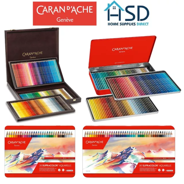 Caran D'Ache Supracolor Soluble en Agua Lápices de Colores Juegos Artista Suave