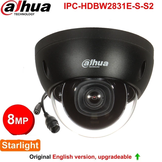 Dahua 4K 8MP Wizsense IP Dome Camera (IPC-HDBW2841E-S) With Starlight Night Vision & Mic