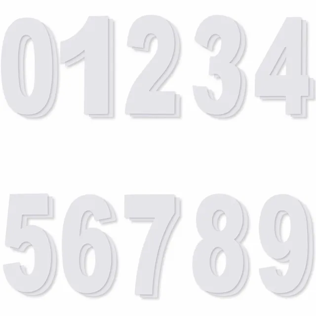 Wheelie Bin Numeri Adesivi, Autoadesiva Numeri da 0 a 9, Ogni Numero 2 (o1T)