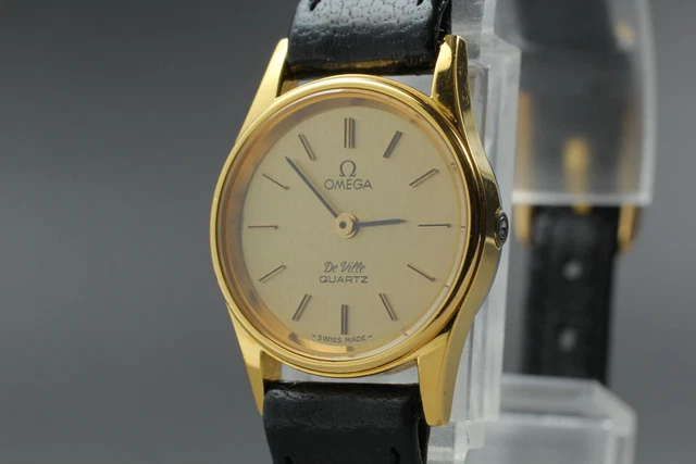 OMEGA DE VILLE Women s Quartz Gold Plated Wrist Watch 1168233