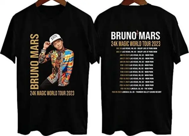 Bruno Mars World Tour 2023 Merch, Bruno Mars , Las Vegas T-Shirt