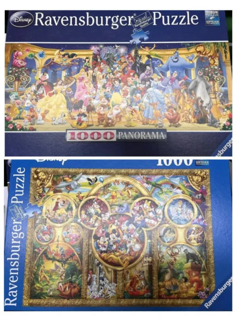 2 Disney Ravensburger 1000 Teile Puzzle: Schönste Themen, Panorama Gruppenfoto