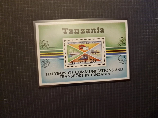 Tanzania 1987 Sg Ms534 10Th Anniv Of Transport Mnh