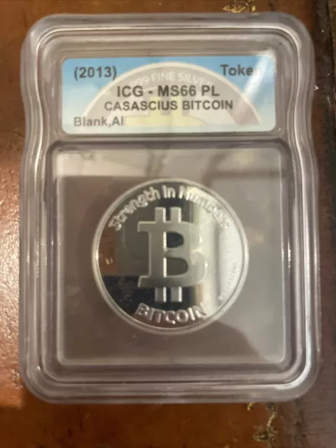 GENUINE CASASCIUS MS 66 PL Physical BTC Collectible Coin uncirculated 2013