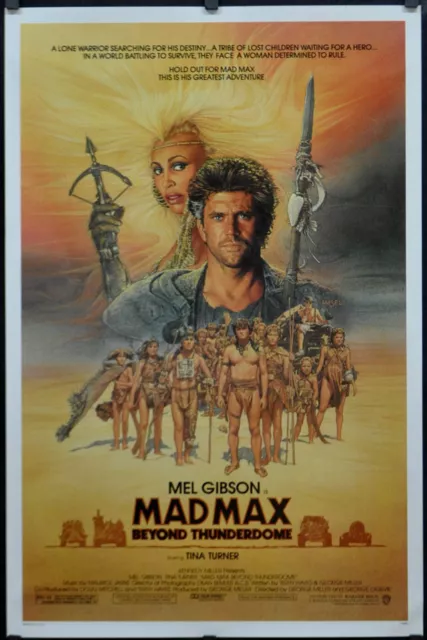 Pazzo Massimo Beyond Thunderdome 1985 Orig 27X41 Film Poster Mel Gibson Tina