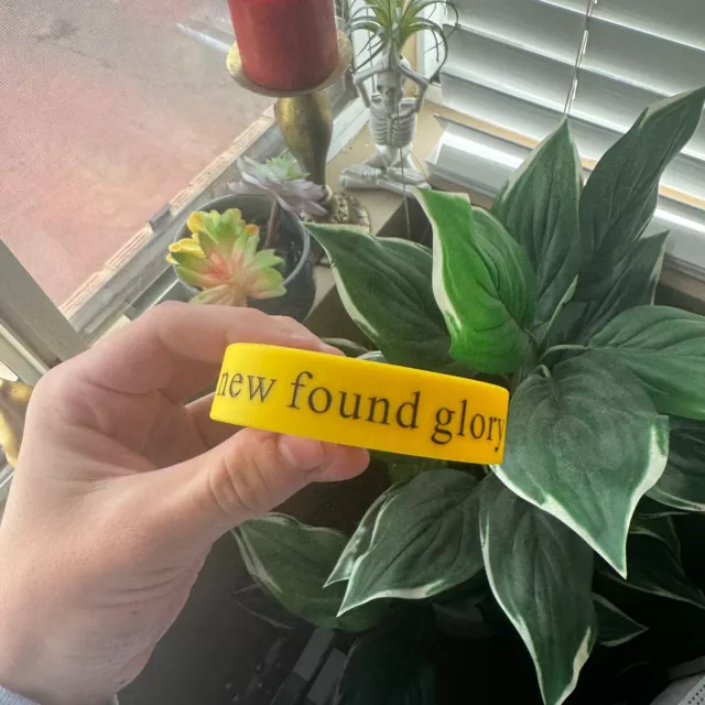 New Found Glory Yellow Silicone Rubber Wristband Bracelet New