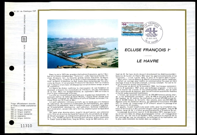 FRANCE CEF 1973 SCHIFFE SHIPS HAFEN LE HAVRE HARBOUR zf85