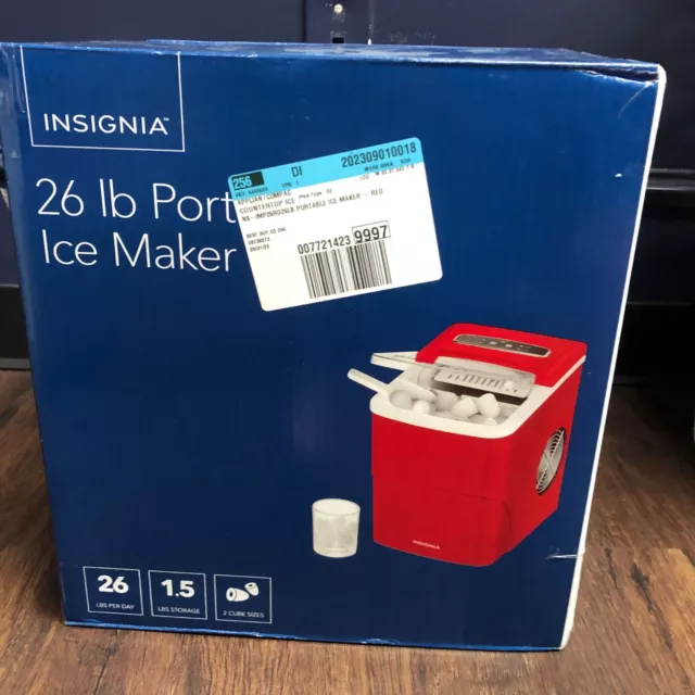 INSIGNIA NS-IMP26SLO /RD2 /WH2 26lb Countertop Ice Maker