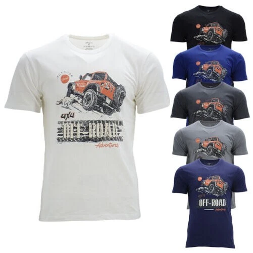Adytta da Uomo Girocollo T-Shirt Regular Cotone Manica Corta Casual Top Spiaggia