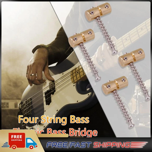 4pcs Brass Guitar Bridge Saddles for Electric Guitar Bass Bridges Replacement