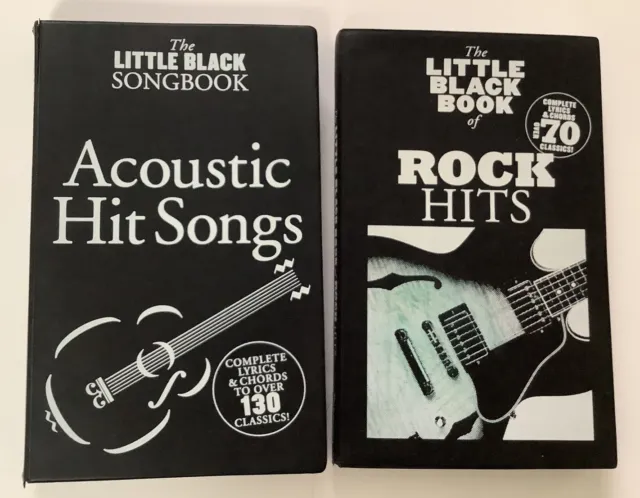 Little Black Song Book ACOUSTIC HIT SONGS & ROCK HITS Books Guitar Chords VGC