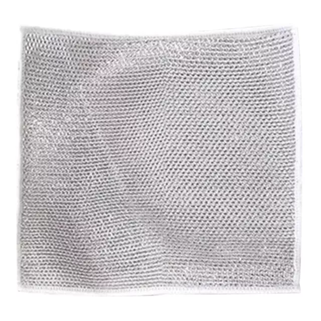 Silver Rag for Dishes Dish Scrubber Without Scratching 10 Pack Non-greasy Mesh