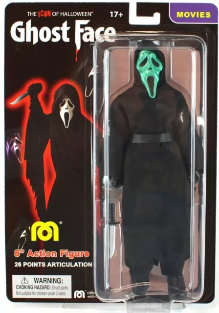 Ghost face 8” Mego Action Figure Green Icons of Horror Scream