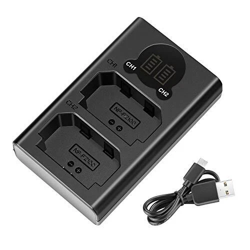 Neewer Chargeur de Batterie Dual Micro USB pour Sony NP-FZ100 Batterie, Compatib