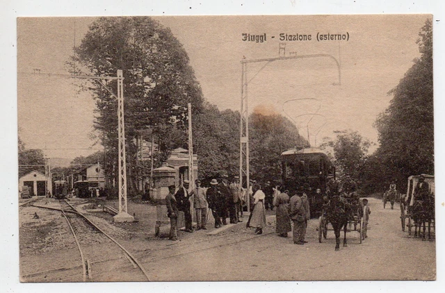 FIUGGI -  Esterno della Stazione - Animazione eccezionale -  Viaggiata  1922