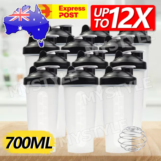 700ml Shaker Ball Bottle Cup GYM Protein Supplement Drink Blender Mixer Bottle