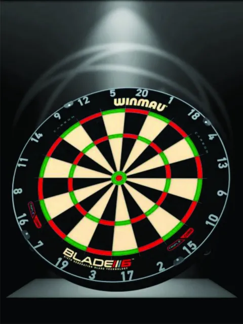 Winmau Professional Level Blade 6 Triple Core Dartboard Plus Free Set of Darts