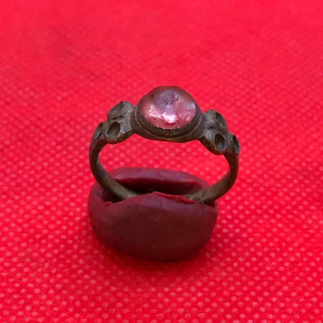 Ancient bronze beautiful ring of the Middle Ages