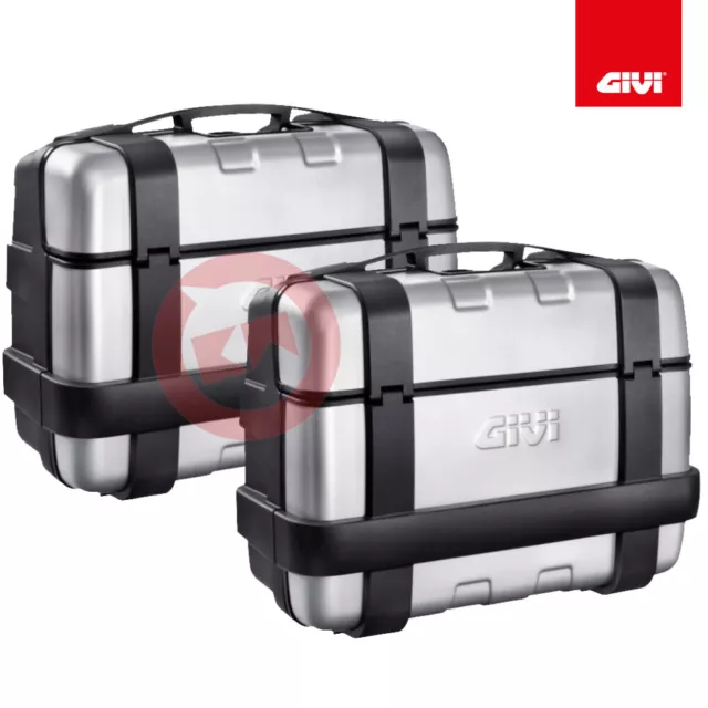 Paire Valises Latéral Moto 33L Aluminium GIVI Monokey Trekker 33 TRK33