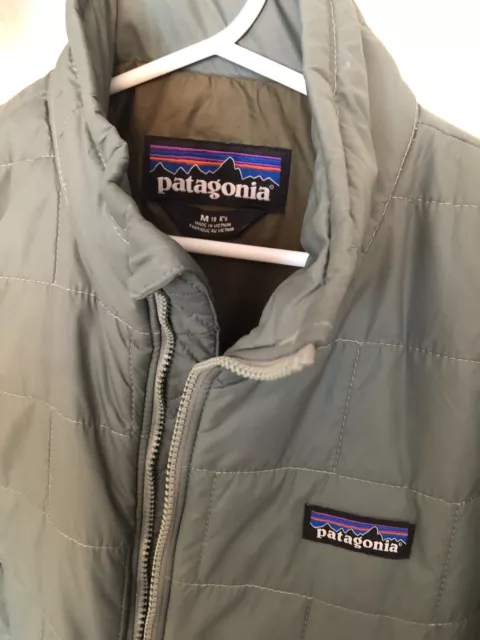 PATAGONIA KIDS NANO Puff Youth Primaloft Jacket - Size Medium 10 (Green ...