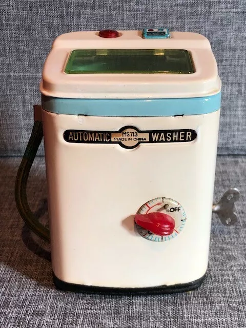 "Automatic Washer - MS-713" Kinderwaschmaschine z.Aufziehen, restauriert!!!