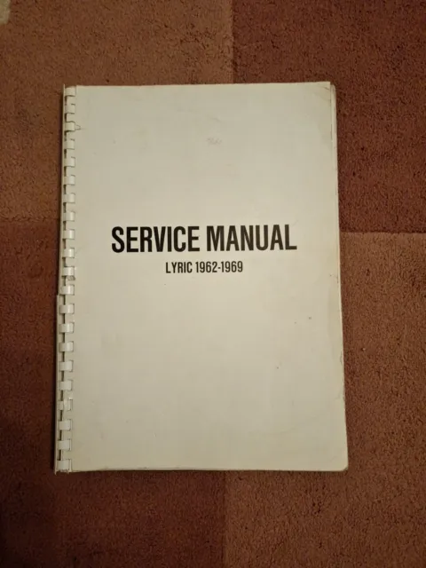 Wurlitzer 1962-1969 service manual
