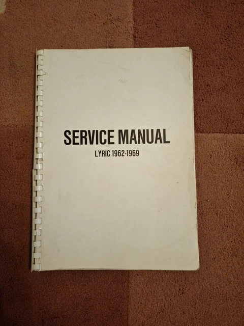 Wurlitzer 1962-1969 service manual Wurlitzer 1962-1969 service manual