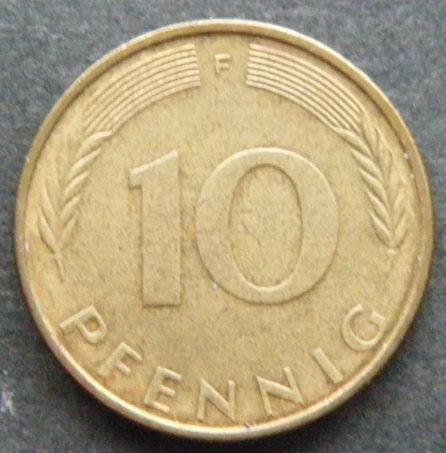 BRD, 10 Pfennig 1973 F, Jä. Nr. 383, ss