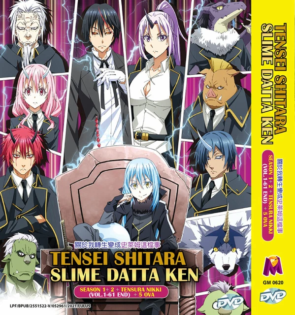 DVD ANIME TENSEI Shitara Slime Datta Ken Sea 1-2 + Tension Nikki + Ova