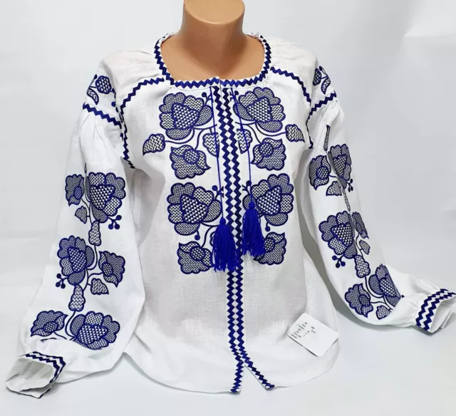 Women's Linen blouse Individual Tailoring Shirt Vyshyvanka Embroidery Traditiona