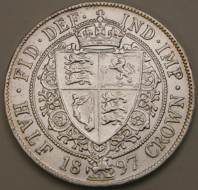 GREAT BRITAIN 1/2 Crown 1897 - Silver .925 - VF - 3399 ¤