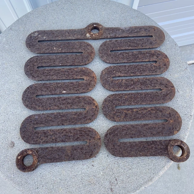 Antique Heavy Duty Large HVAC Coil Rusted Iron Industrial Salvage Hardware Vtg