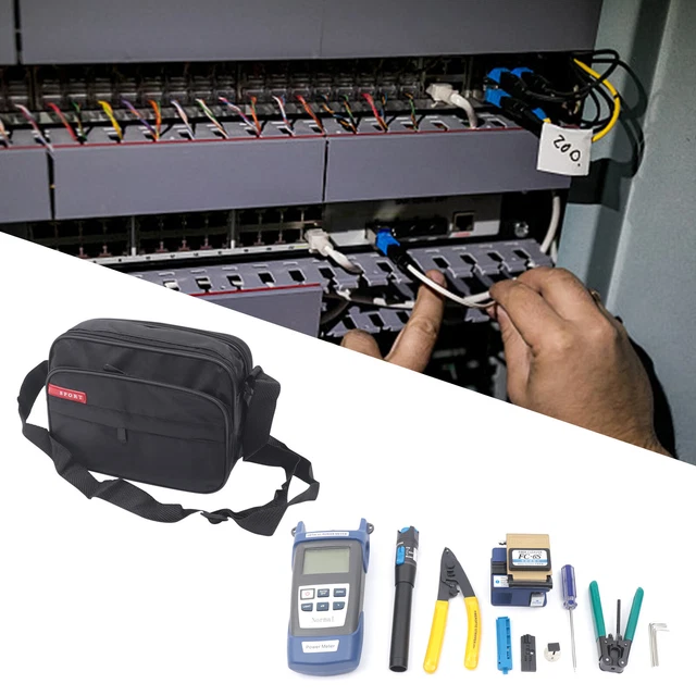 18 Pcs Fiber Optic FTTH Tool Cutter Cleaver FC-6S Power Meter Fault Locator NEW