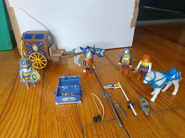 17 ⚜️ Jouet Playmobil Le Prince, Convoi et Trésor Réf 3314 Complet