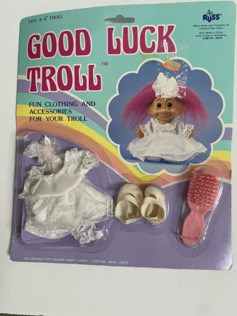 Russ Good Luck Troll Bride Outfit Vintage 1980s NEW