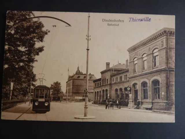 THIONVILLE Diedenhofen Moselle CPA 57 TRAMWAY to the station