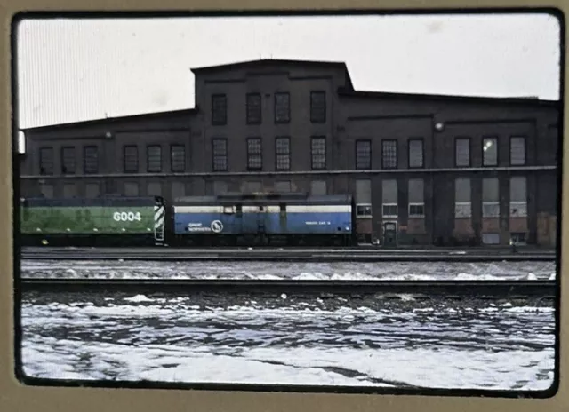 Vtg 35mm Slide Burlington & Great Northern Railroad Train Engine Original
