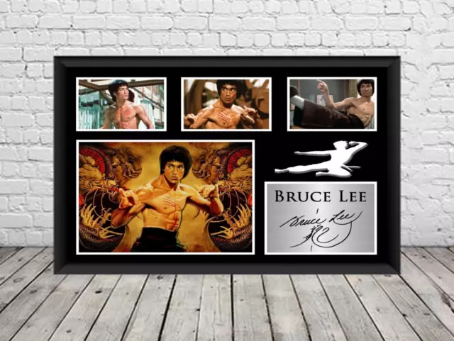 Bruce Lee Signed Photo Print Autographed  Poster Memorabilia