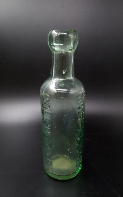 H. W. Stevens Colchester Small Aqua Blob Top Bottle
