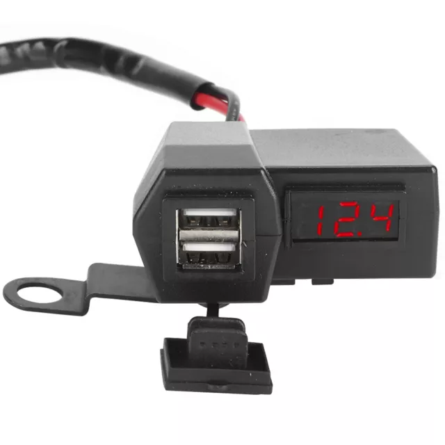 PRISE USB MOTO 12V avec affichage numérique de la tension de la